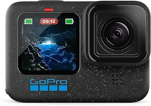 GoPro HERO12 Black 4K+ Action Camera-Longer Battery Life, HyperSmooth 6.0 Stabilization, Waterproof to 33ft, 8x7 Larger New Image Sensor, 27MP, SuperView, for Skiing, Diving, Vlog