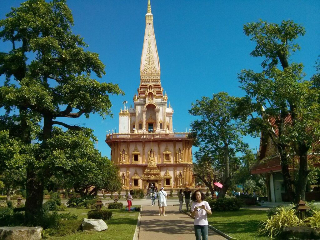 Distance shot of Main Temple structure at Wat Chalong Phuket